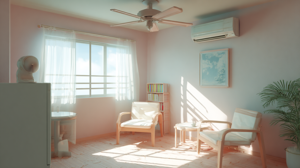 夏の快適な室内空間