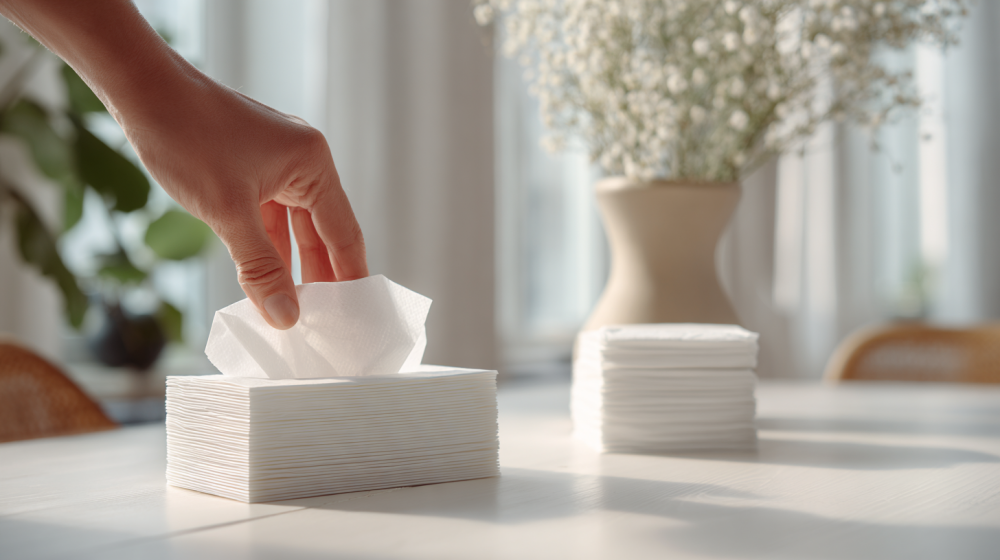 ティッシュ 節約 使い方 半分の具体的な方法イメージ