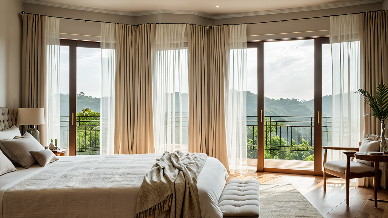 風通しの良い寝室の窓