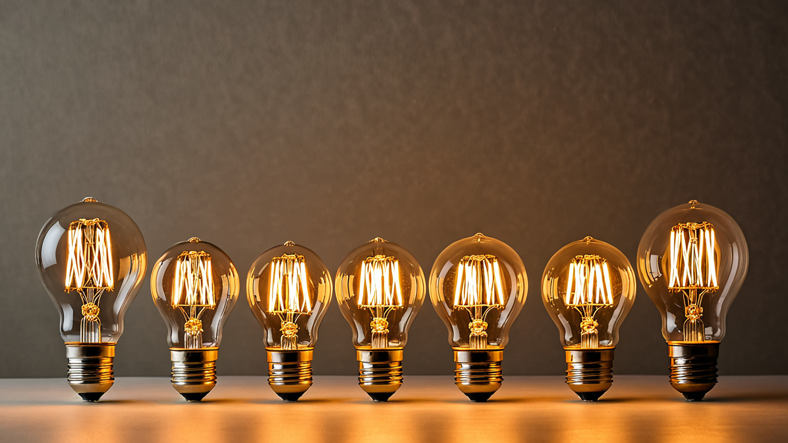 電球のサイズ違いの比較イラスト