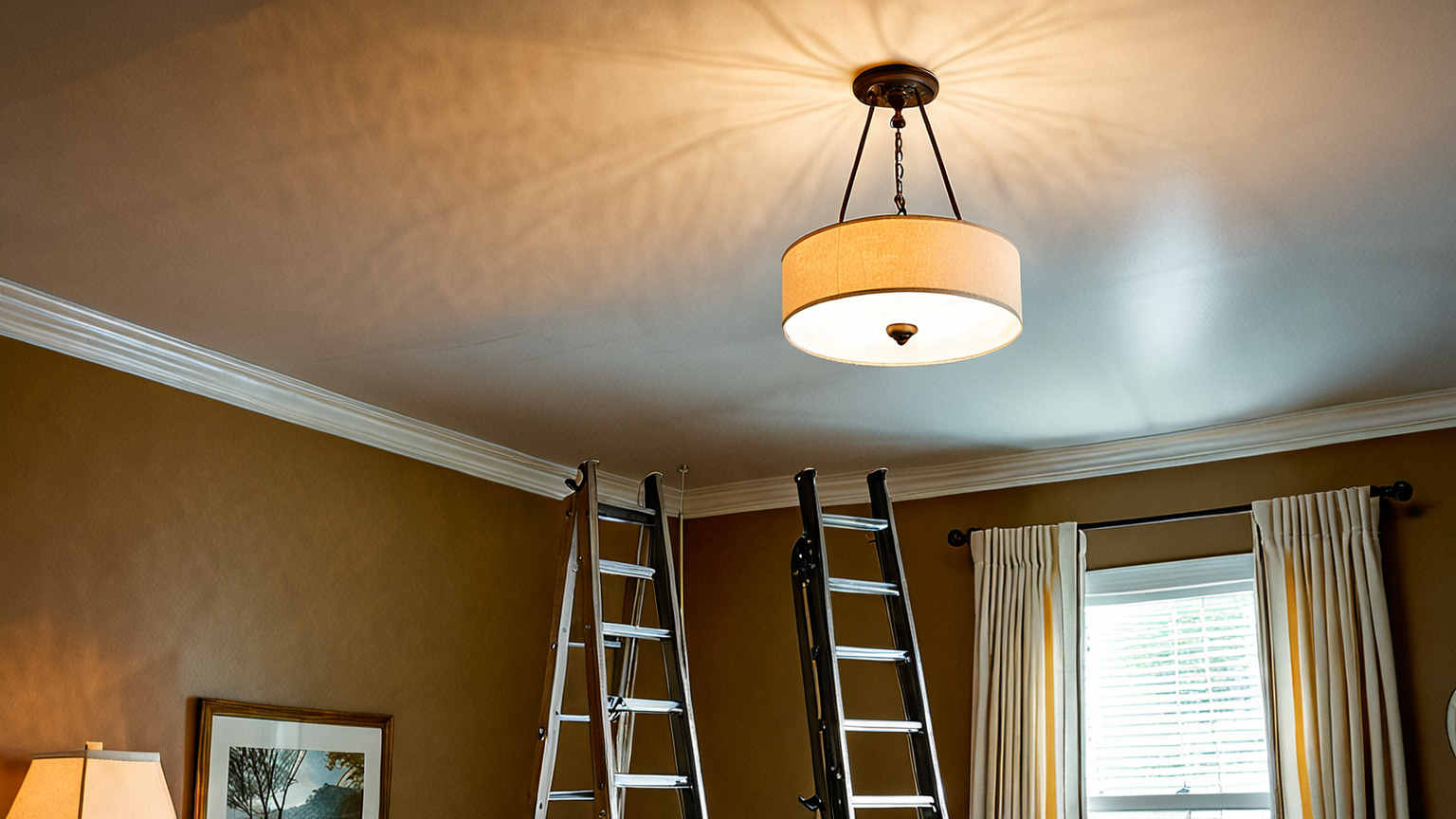 電球交換時の安全対策イメージ