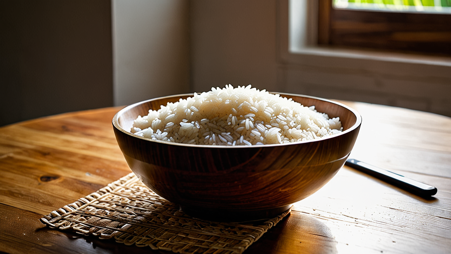 米の中にスマホを入れて乾燥させる様子