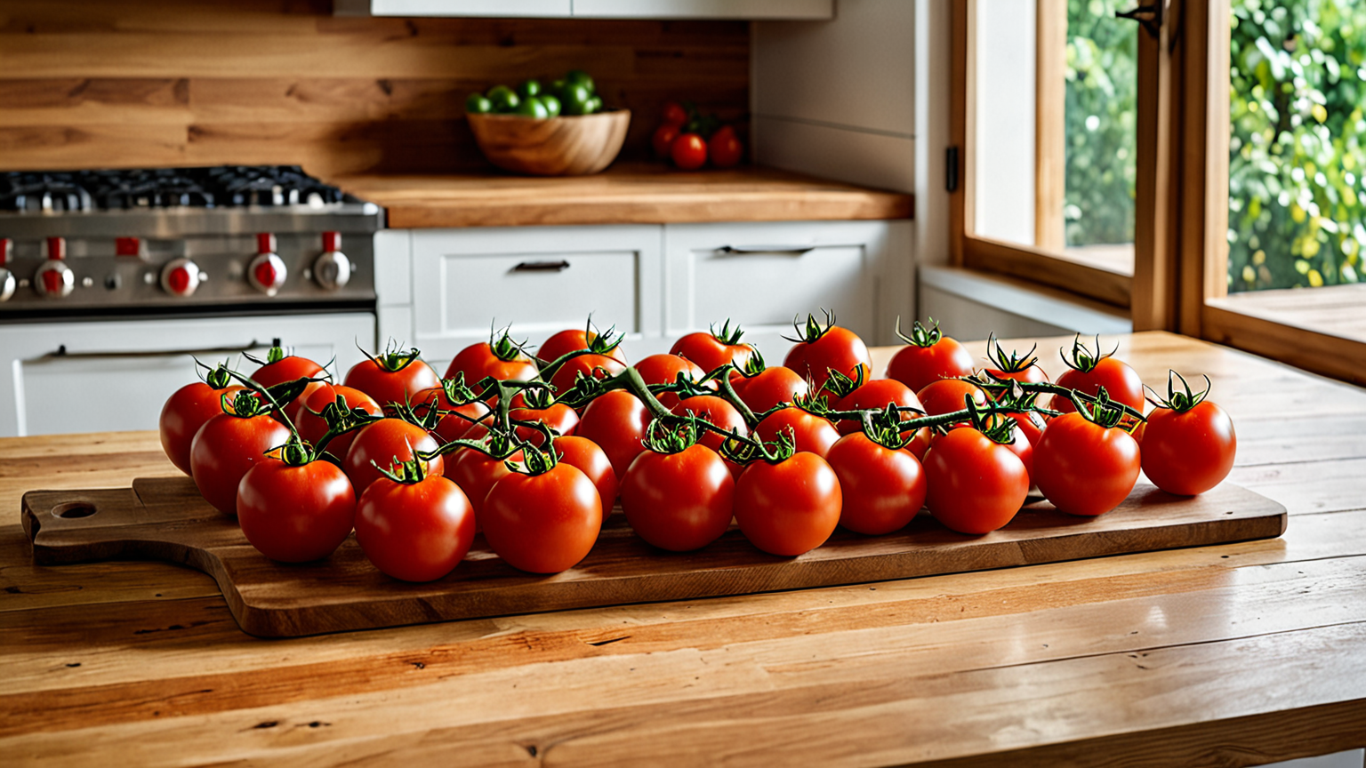 保存に適したトマトの置き方の写真