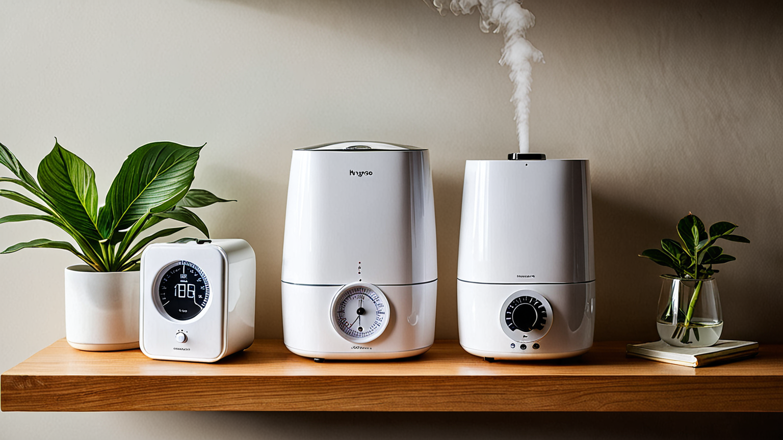 湿度計や加湿効果のあるインテリアのイメージ