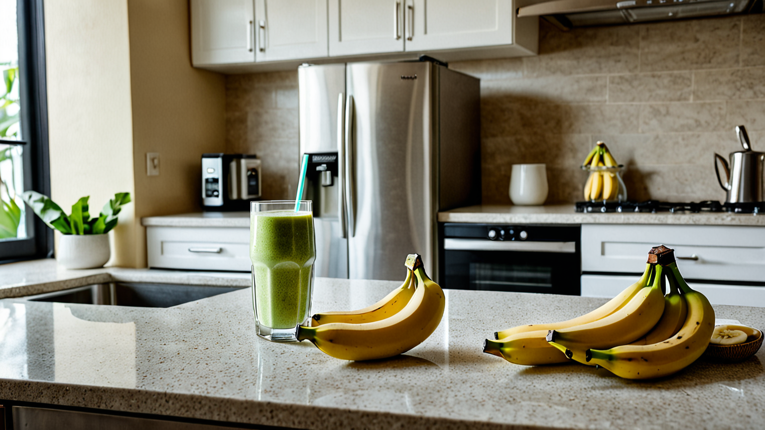 冷蔵保存したバナナを使ったスムージー