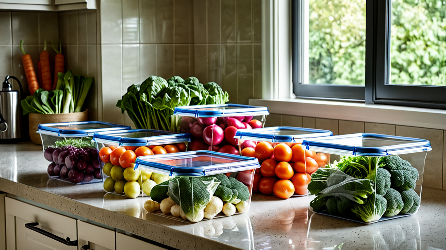 野菜保存用の専用袋やタッパー