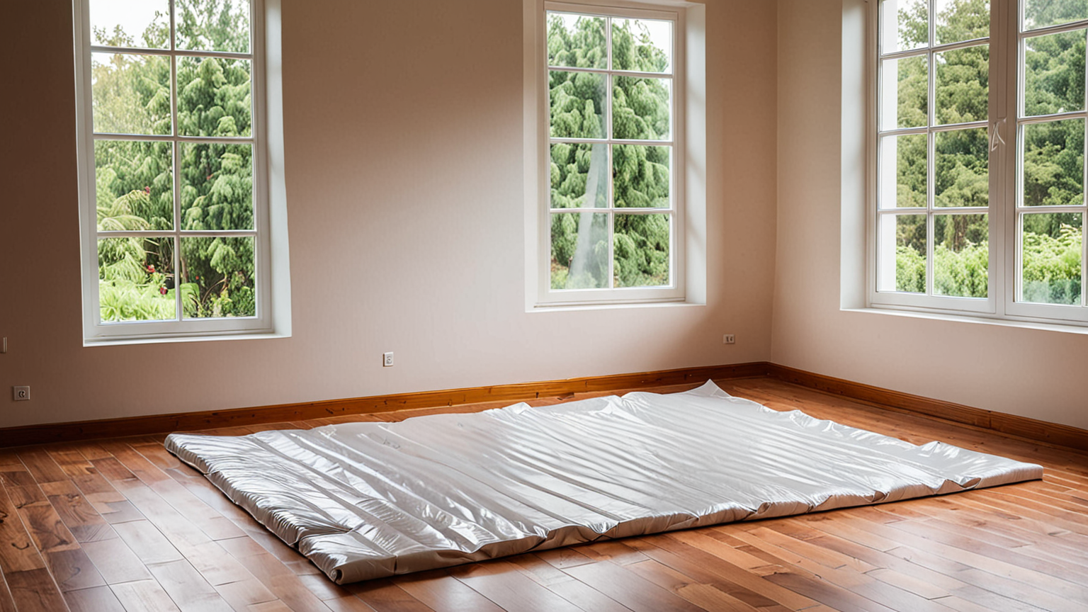 断熱シートを敷いた部屋