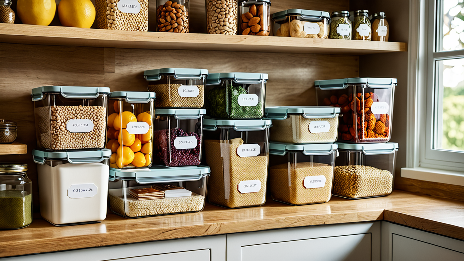 ラベルシールや保存容器の写真