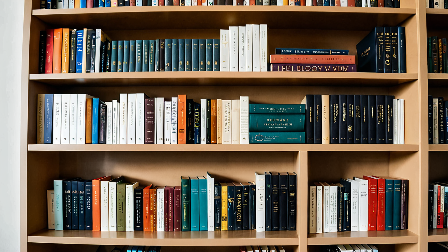 きれいに掃除された本棚