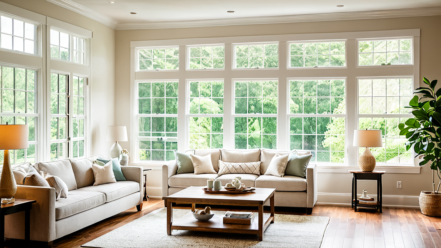 換気をしているリビングのイメージ