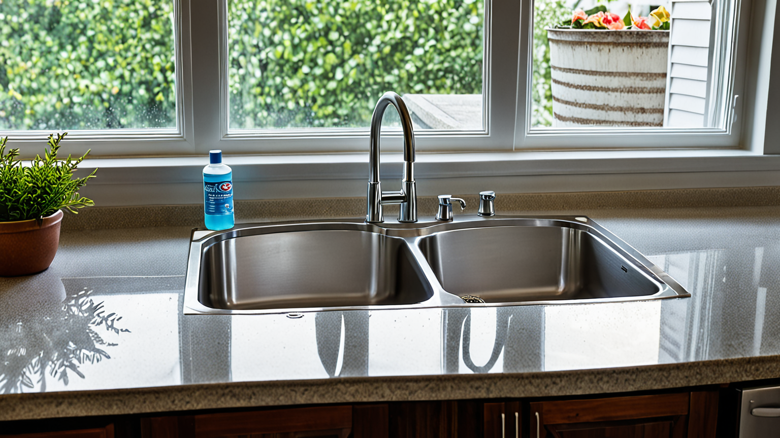 オキシクリーンを水に溶かしている様子