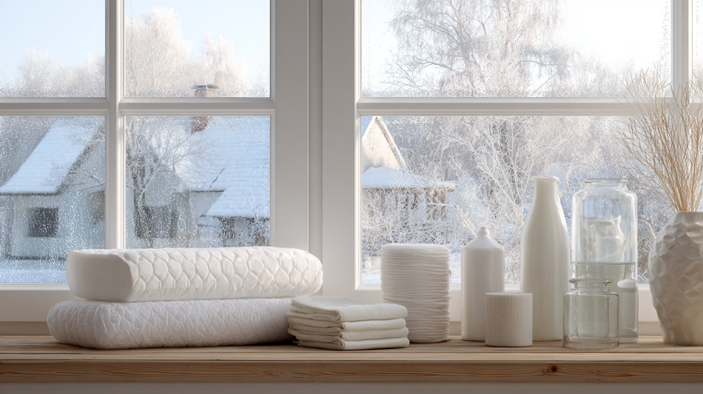 窓用断熱グッズの並んだ写真