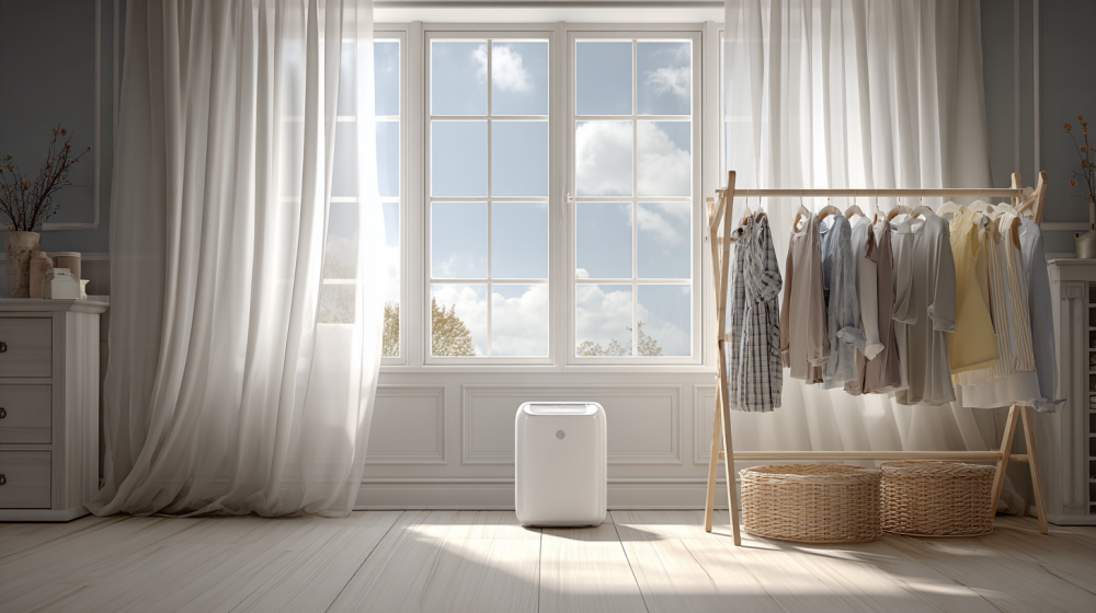 部屋干しの適切な干し方のイメージ