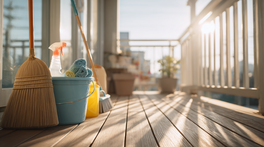 ベランダ掃除に必要な道具の準備
