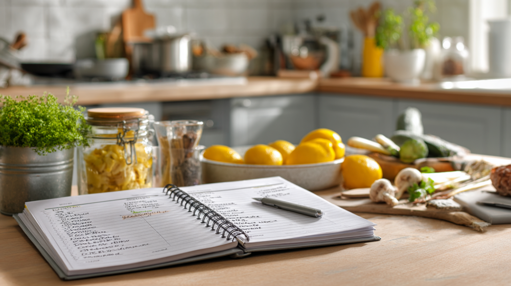 節約レシピの一週間分の献立表