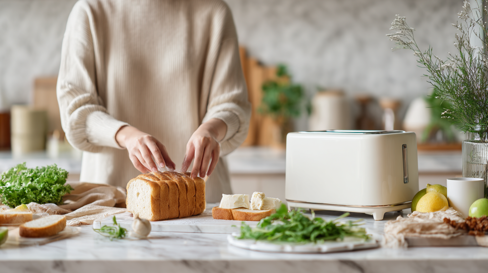 パンの冷凍解凍を行うキッチンの様子