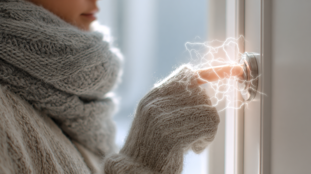 静電気対策の注意点を説明するイラスト