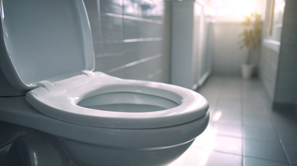 トイレ掃除後の清潔な便器の写真