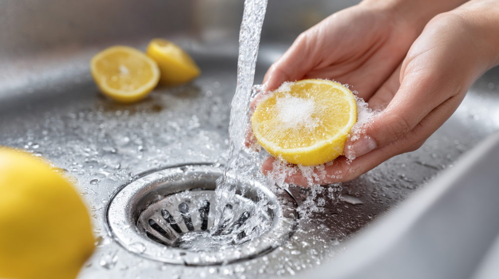 排水口掃除の注意点を示したイラスト