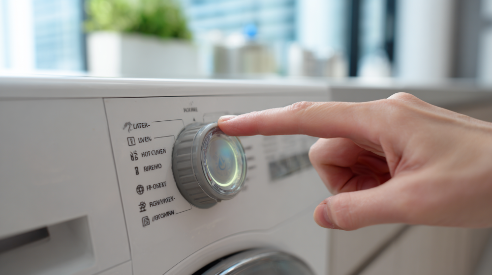 洗濯機 節水 コース 使い方での注意点を示す図