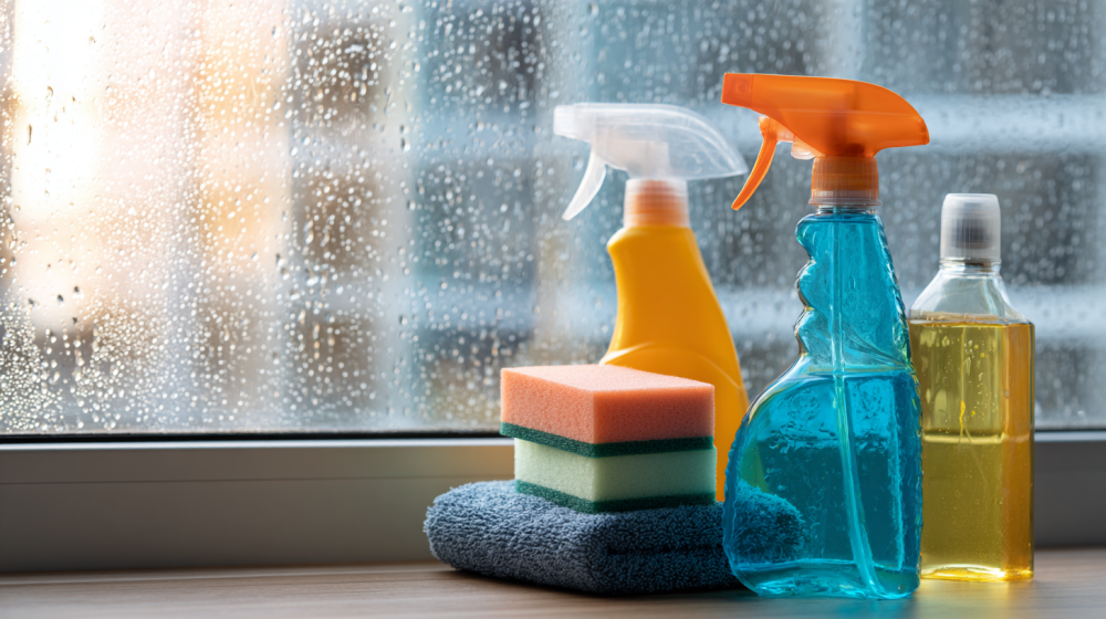 窓ガラス 水垢 落とし方のための掃除道具の準備