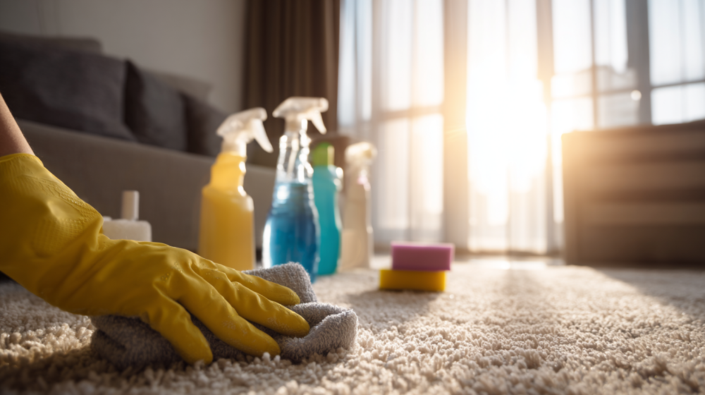 カーペットのシミを取る