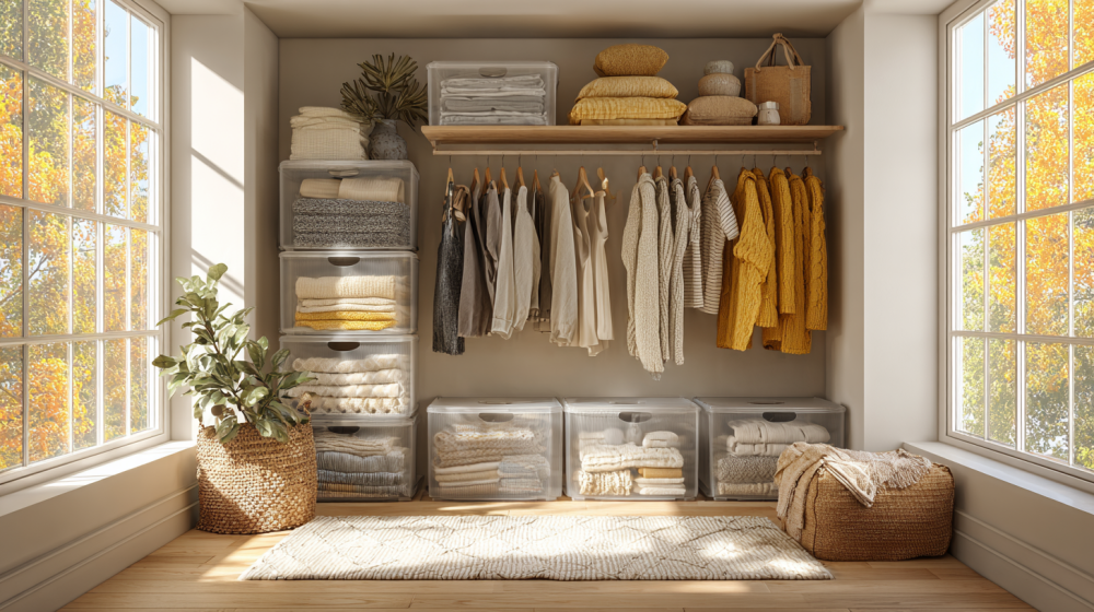 クローゼット収納の工夫例