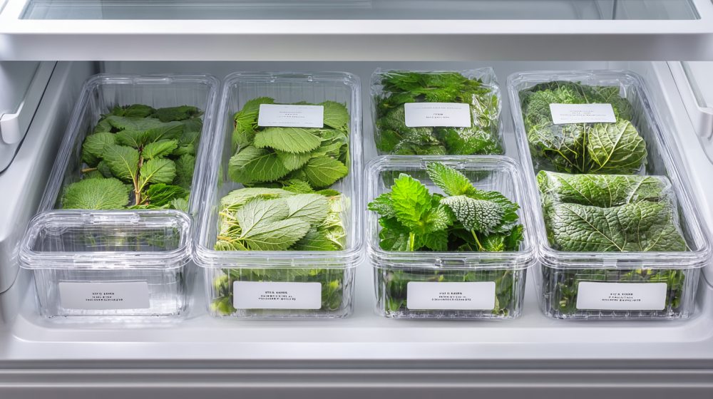 冷蔵庫の野菜室の整理整頓写真