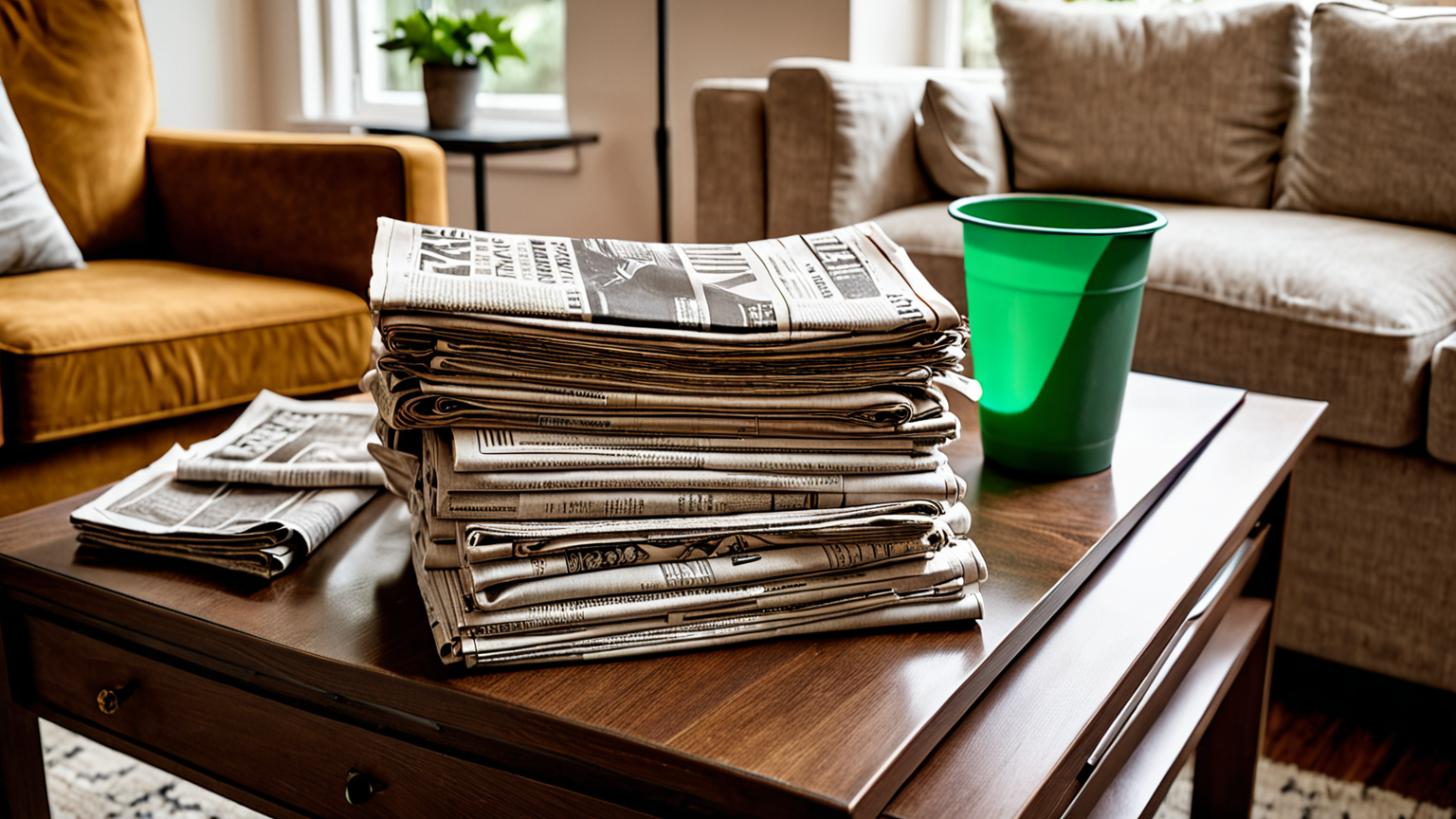 新聞紙の交換を示すイラスト