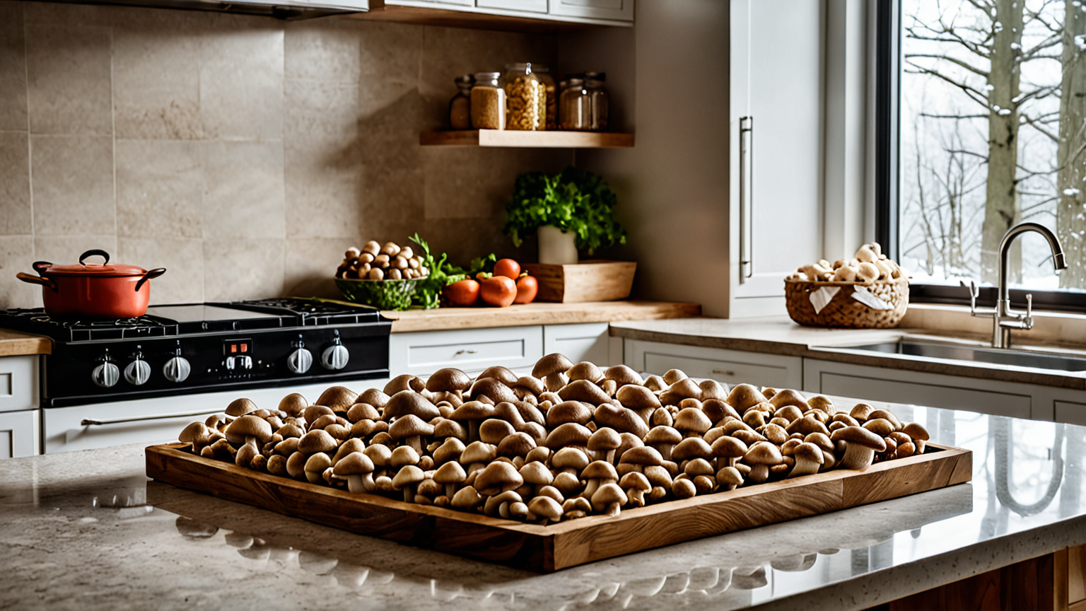 きのこの冷凍保存イメージ