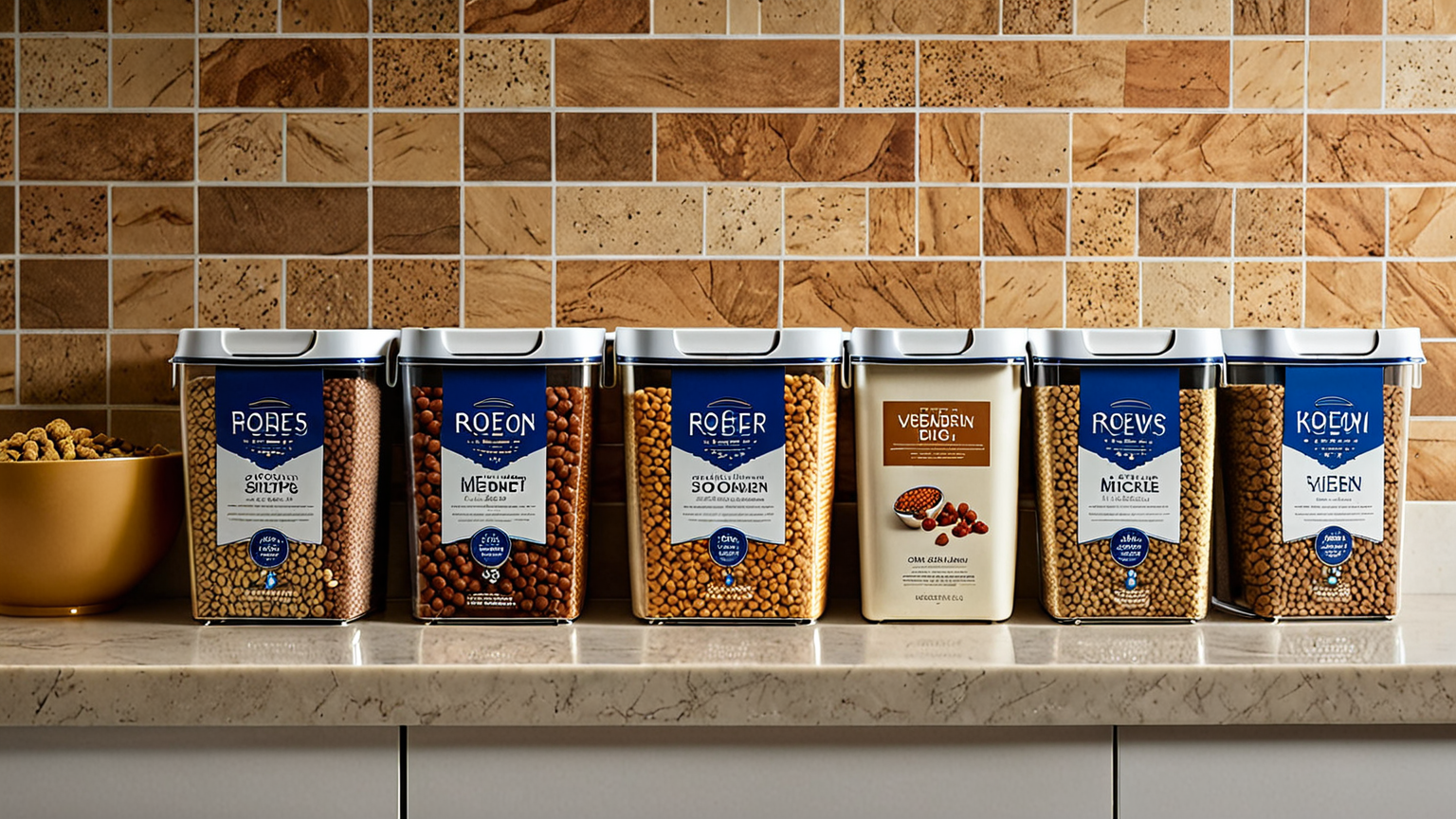 おすすめのドッグフード保存容器を並べた写真