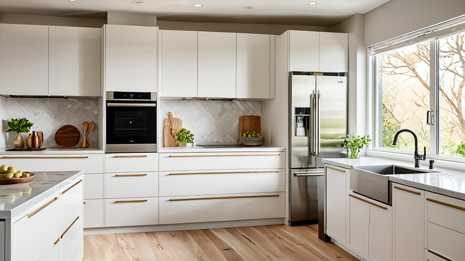 清潔なキッチンと冷凍庫のイメージ