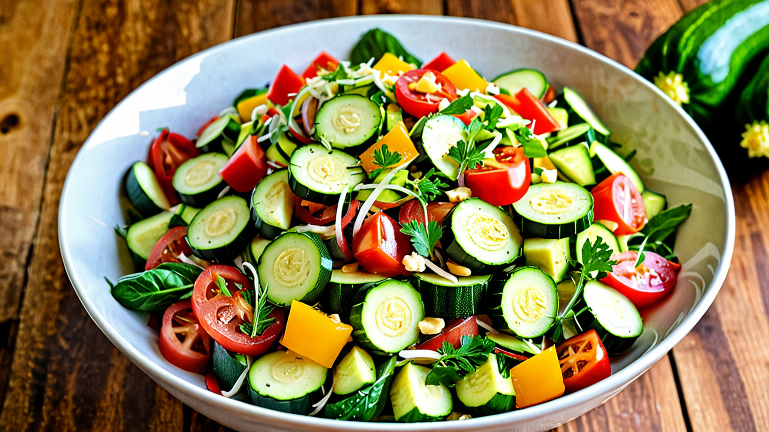 カラフルなズッキーニサラダアレンジ