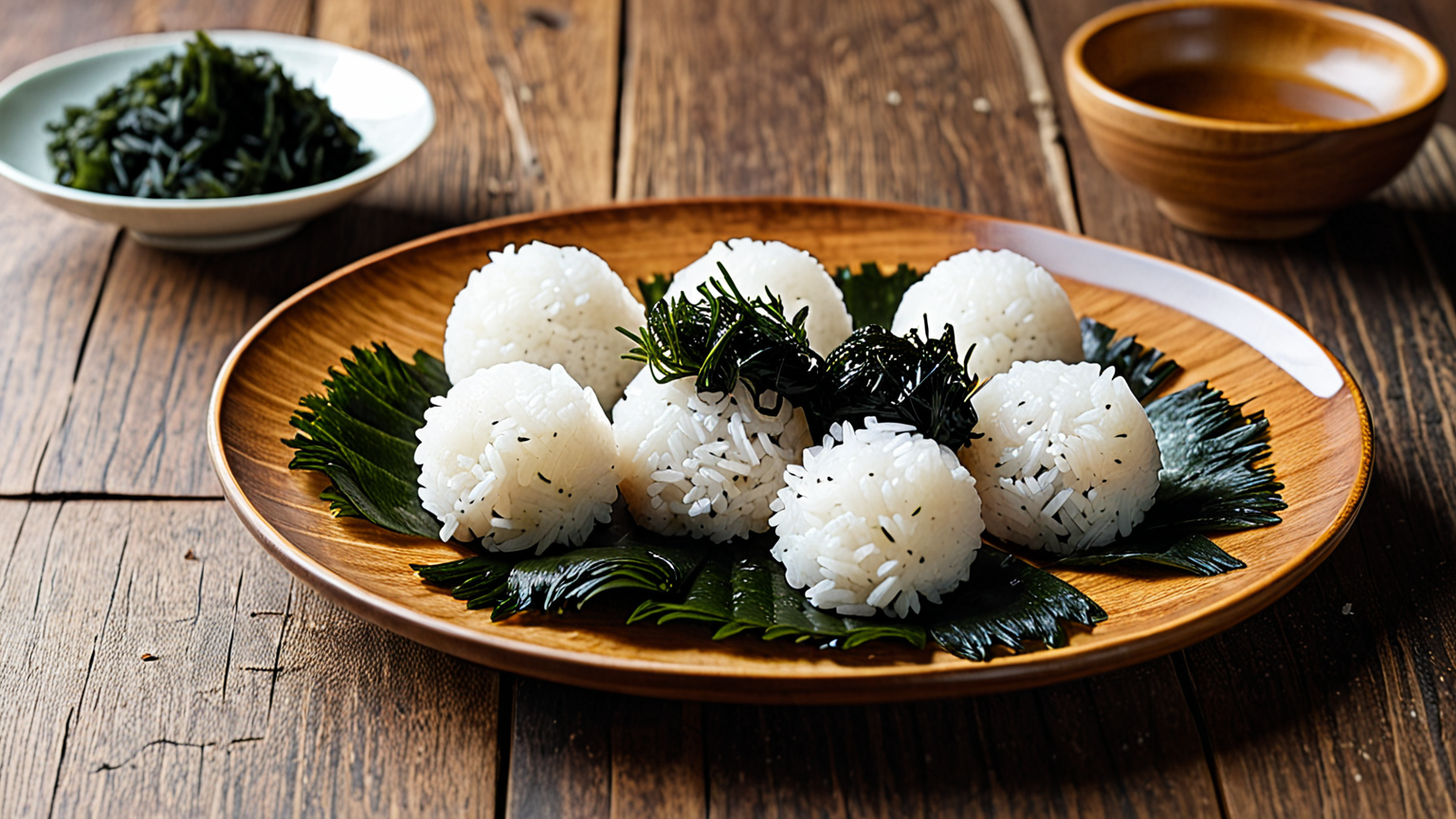 のりを使った美味しそうなおにぎり