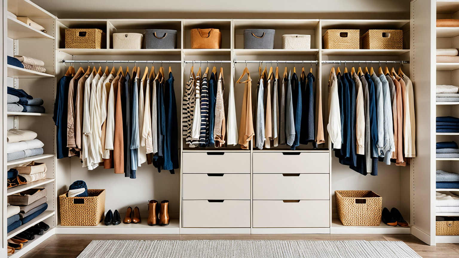 クローゼット内の掃除・整理風景