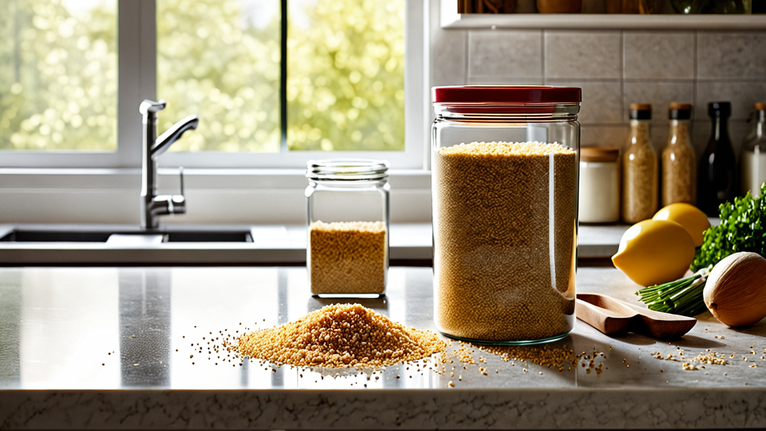 密閉容器に入れたパン粉