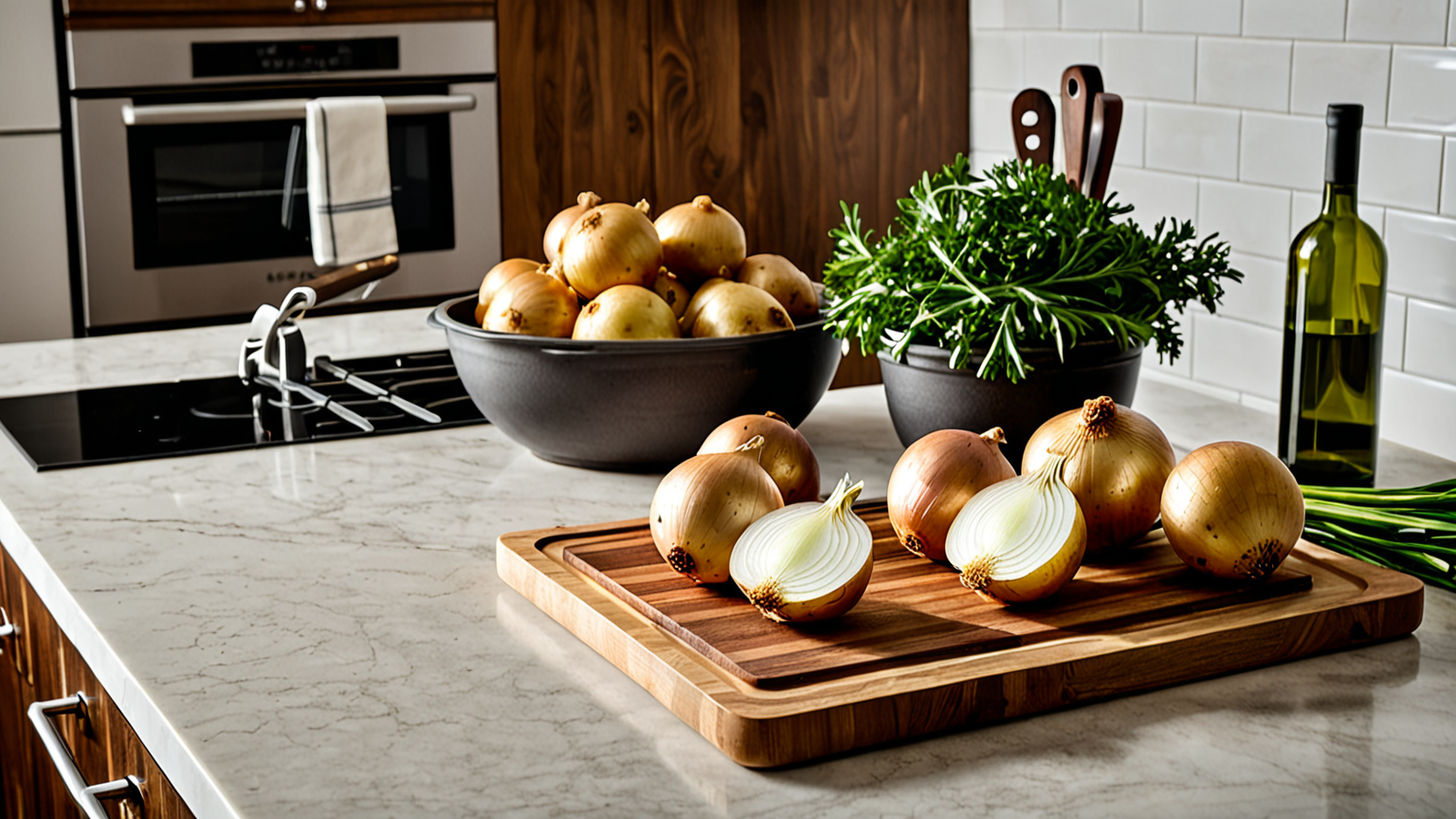 玉ねぎとじゃがいもの調理イメージ