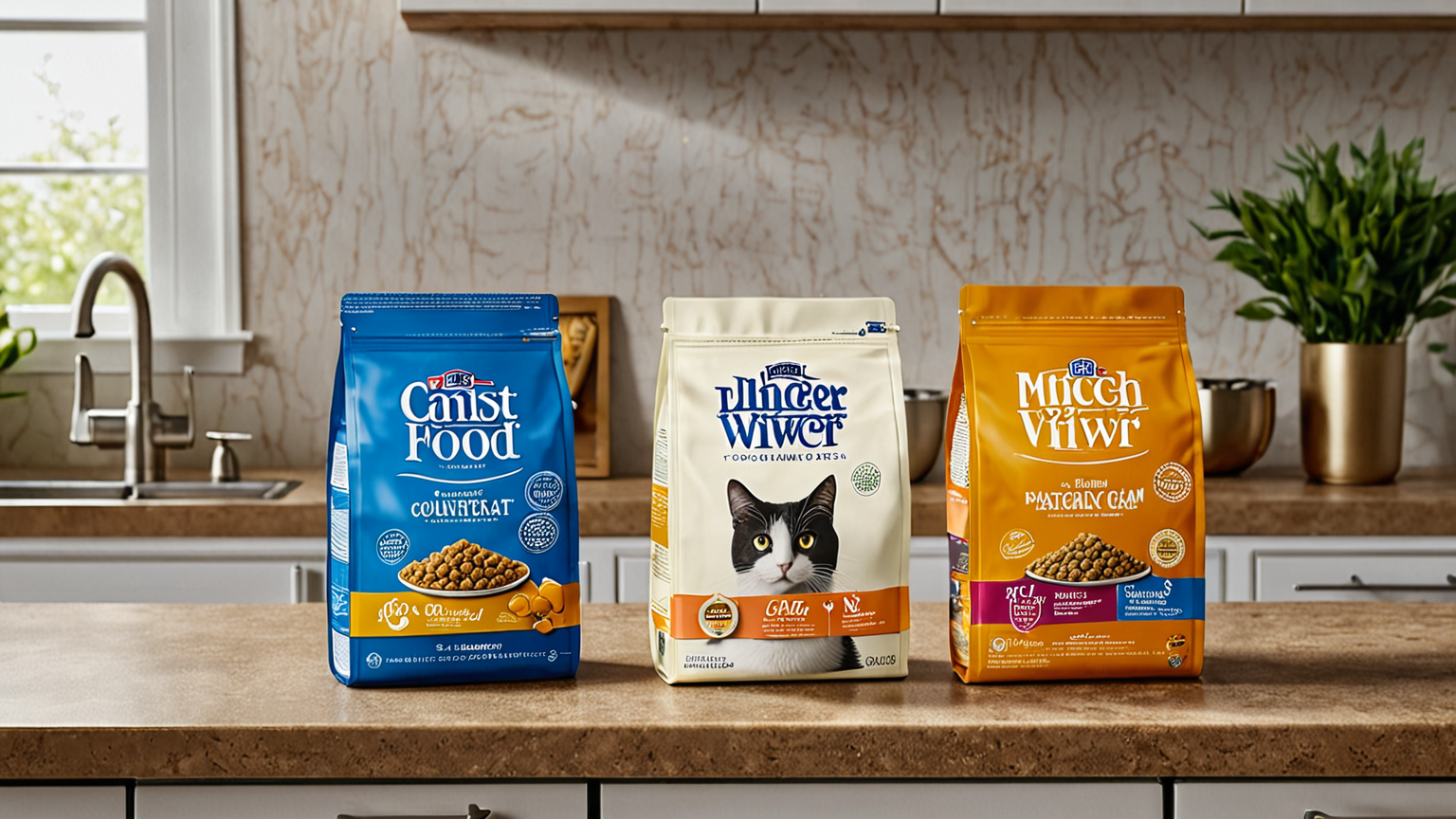 ドライとウェットのキャットフードパック