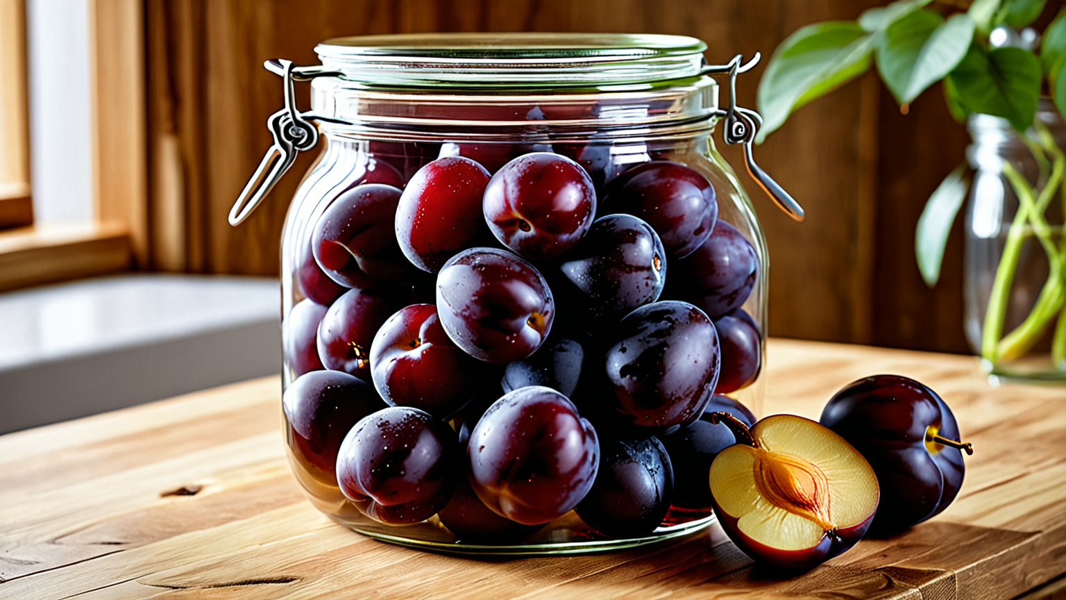 密閉容器に入った梅干しの保存イメージ