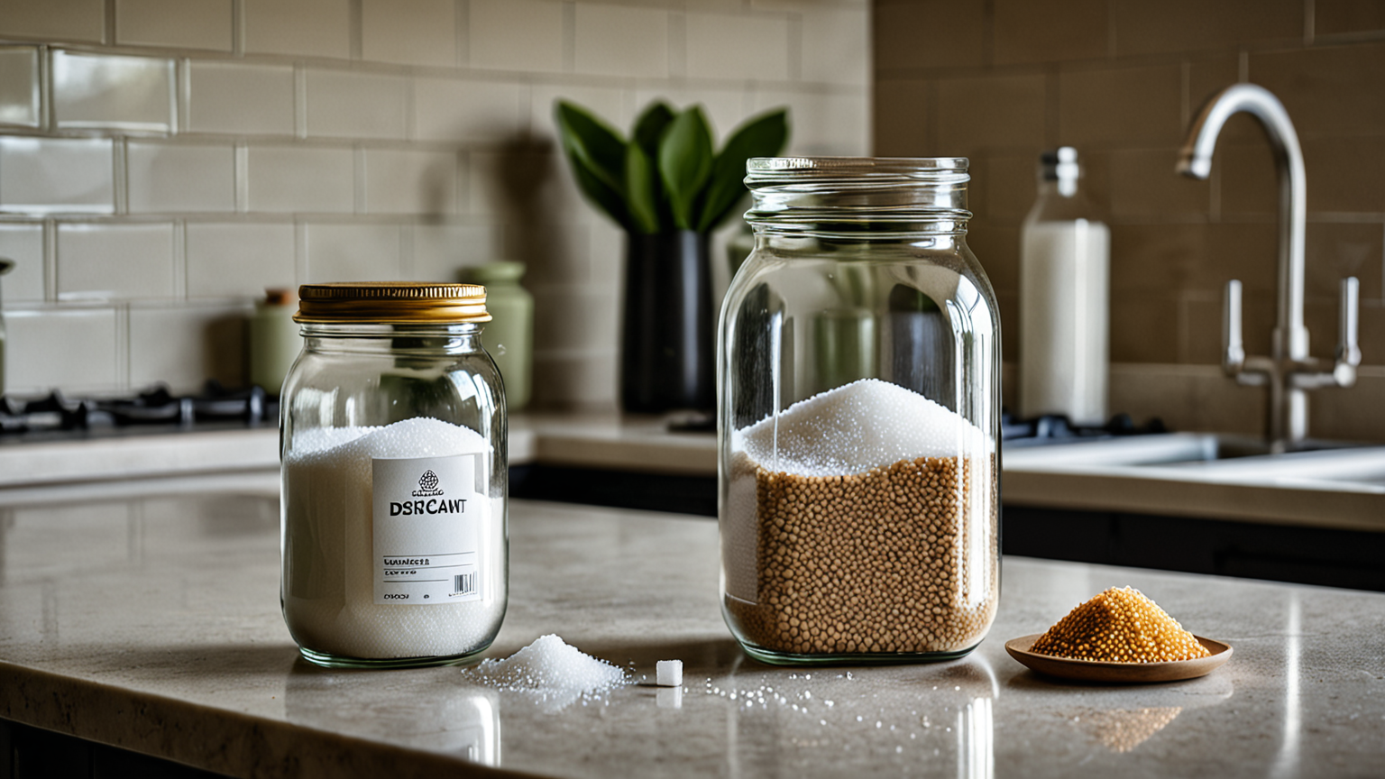 砂糖を戻すための他の方法のイメージ（瓶に乾燥剤など）