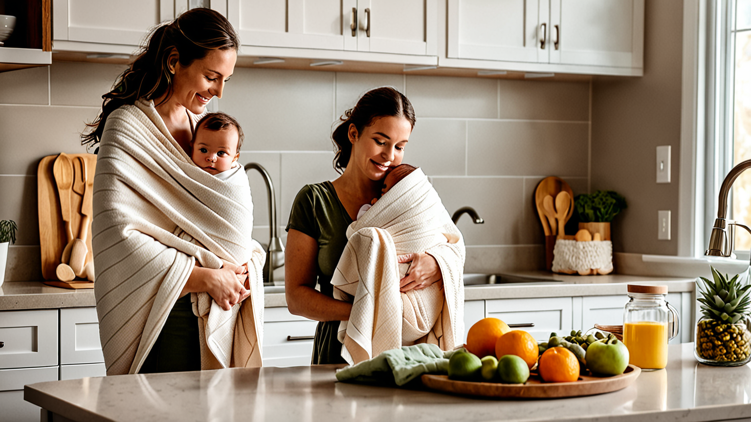 赤ちゃんにミルクを与える親のイメージ