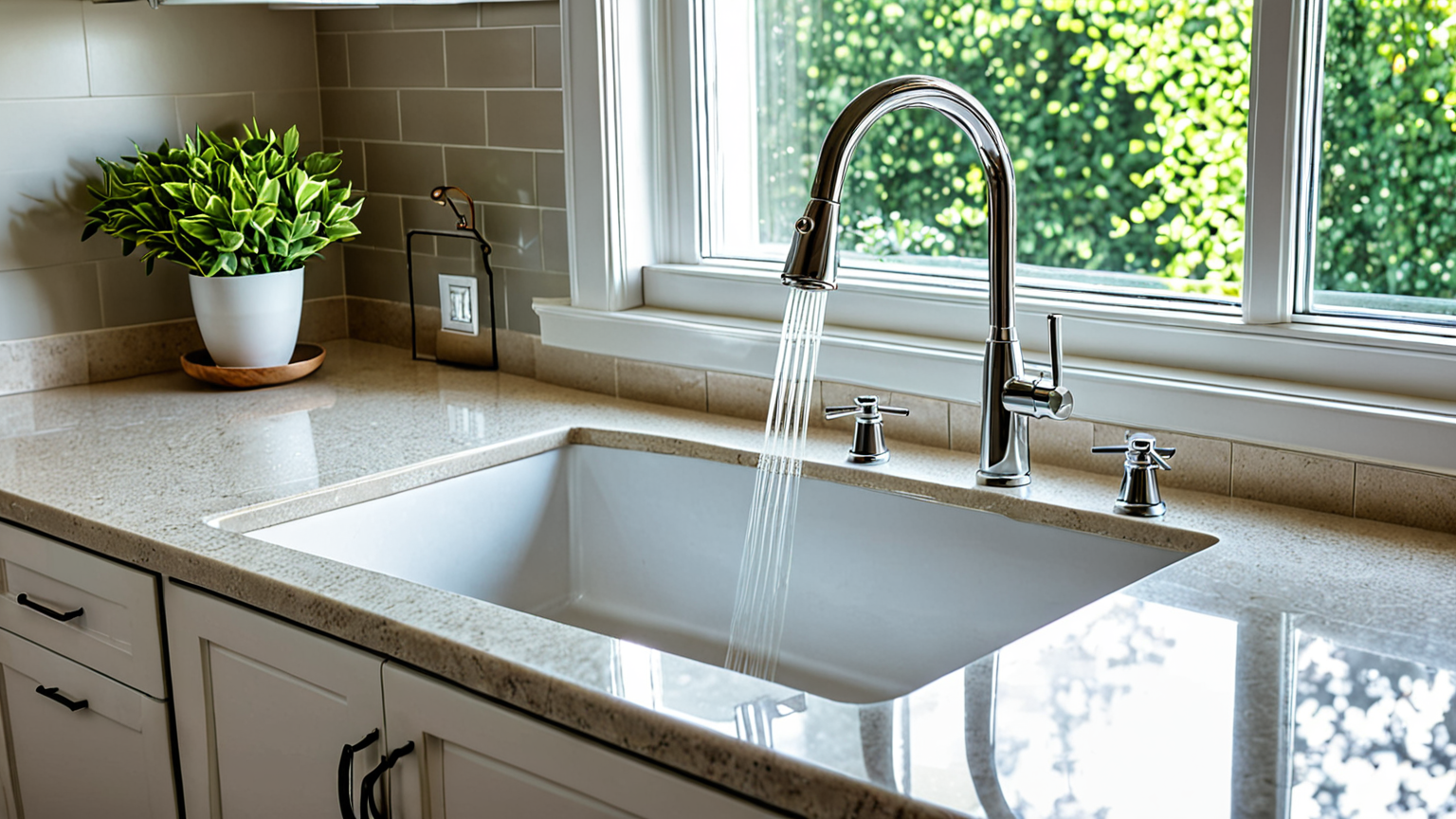 キッチンの蛇口を清潔に保つイメージ