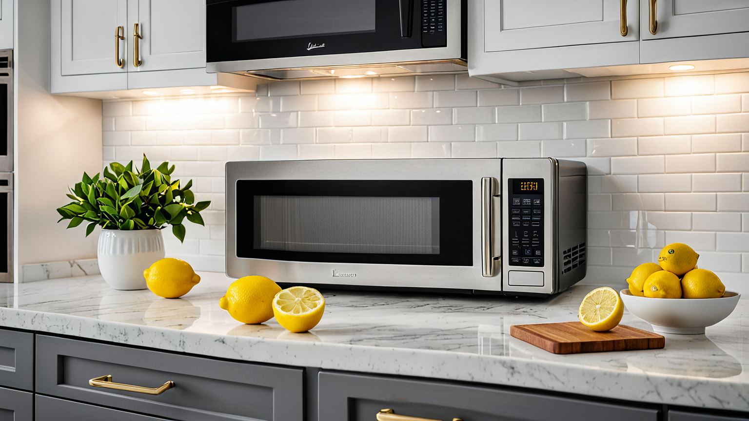 レモンと電子レンジのイメージ