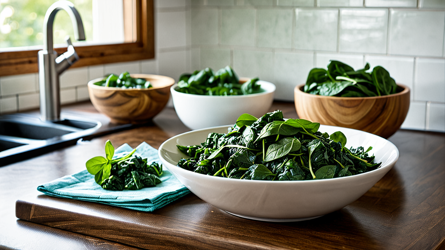 冷凍ほうれん草を使った料理のイメージ