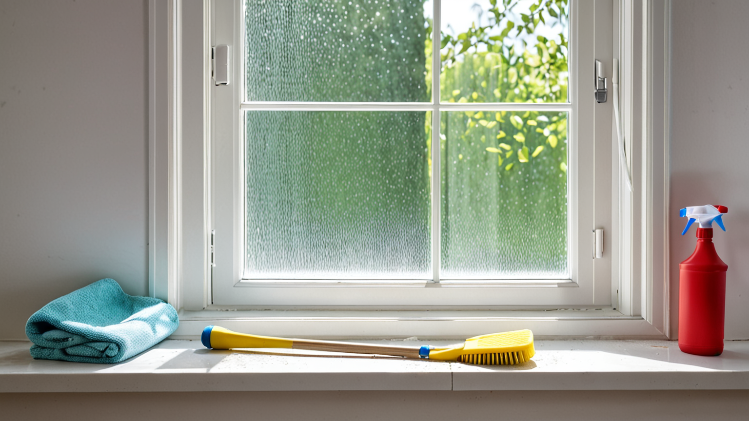 網戸掃除の手順イメージ