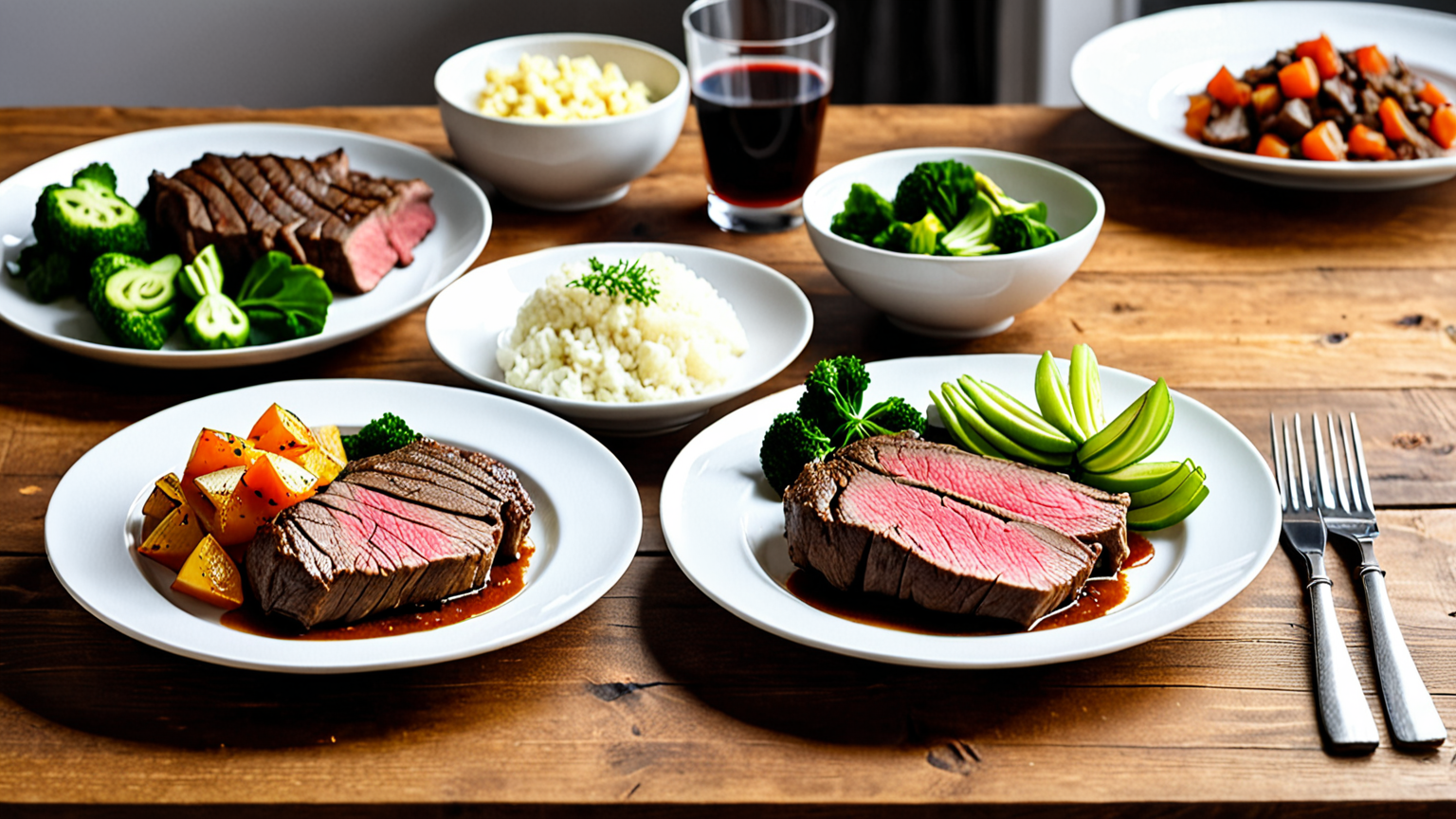 安全に調理された牛肉料理