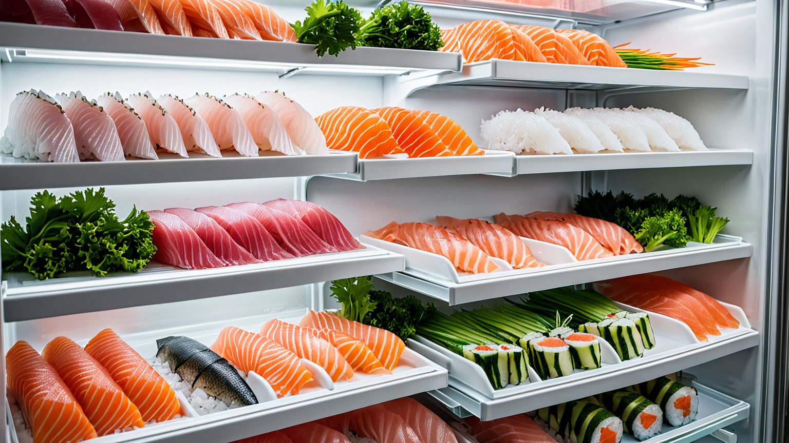 冷蔵庫内の刺身保存イメージ