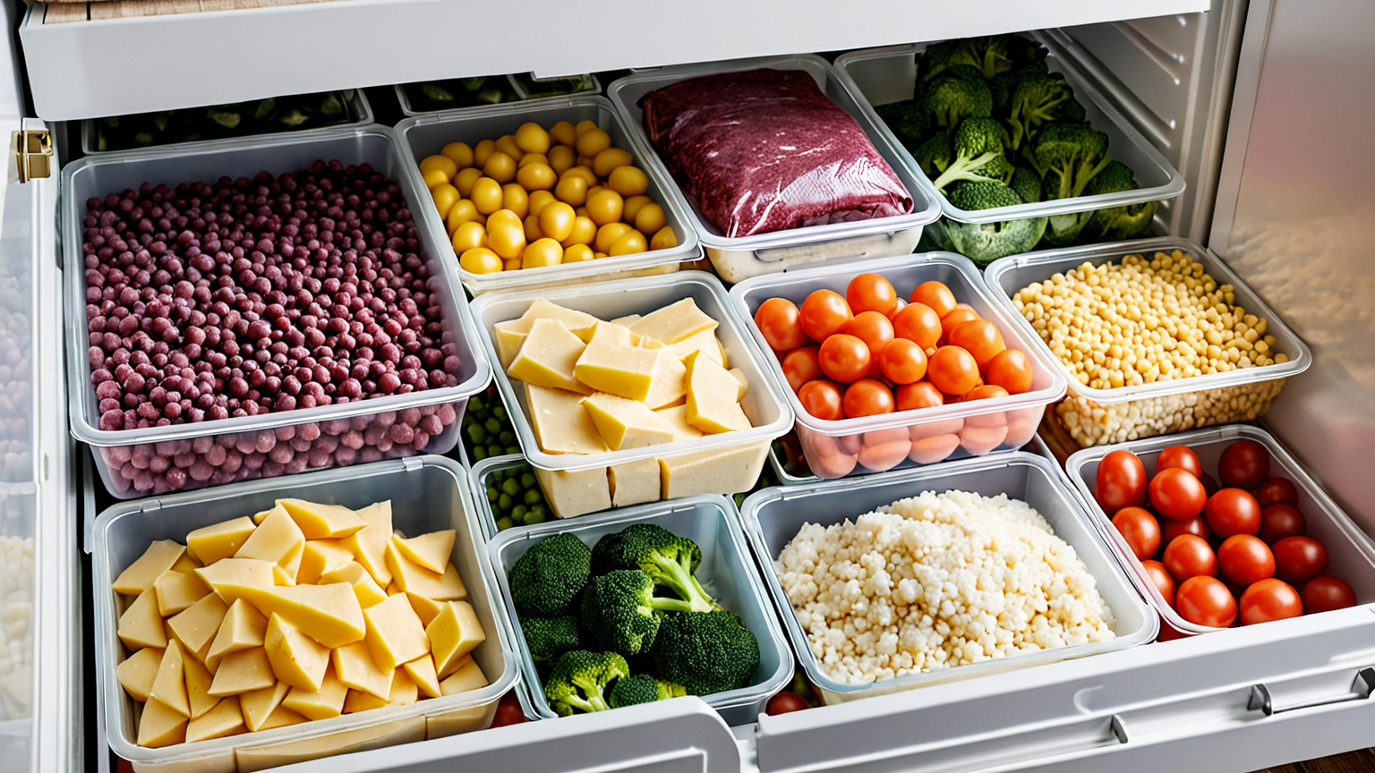 冷凍保存された食材のイメージ