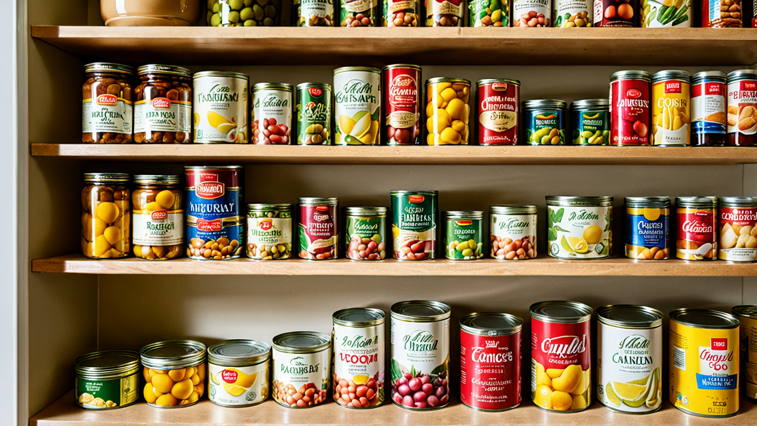 缶詰と保存容器のイメージ