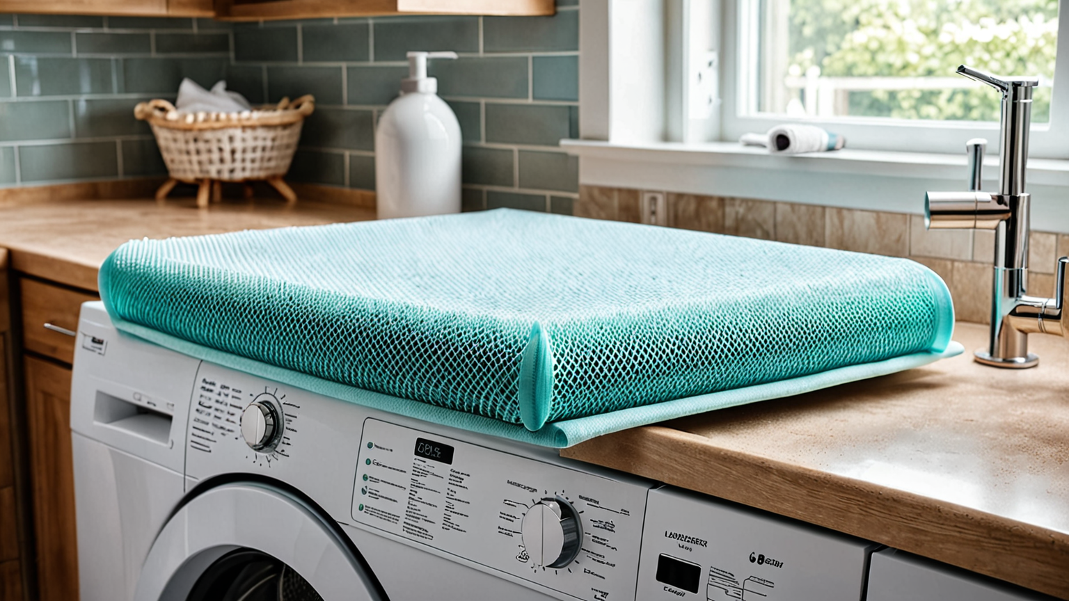 乾燥フィルターの掃除をしている手元